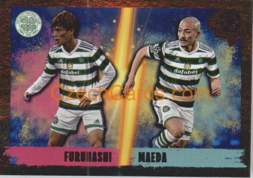Kyogo Furuhashi / Daizen Maeda 2022/23 Topps UCL Sticker foil #134