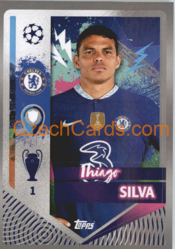 Thiago Silva 2022/23 Topps UCL Sticker #137