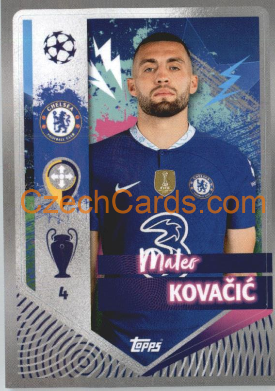 Mateo Kovačić 2022/23 Topps UCL Sticker #146