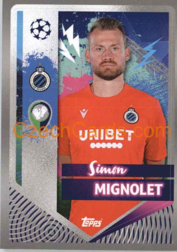 Simon Mignolet 2022/23 Topps UCL Sticker #153