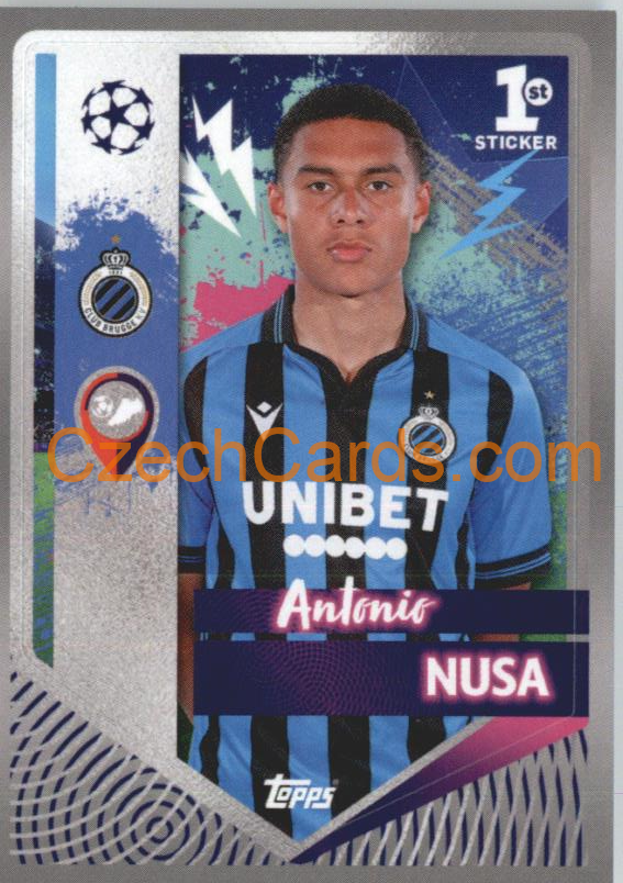 Antonio Nusa (1st Sticker) 2022/23 Topps UCL Sticker #166