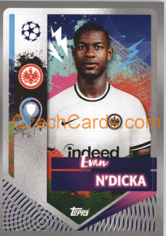 Evan N'Dicka 2022/23 Topps UCL Sticker #172