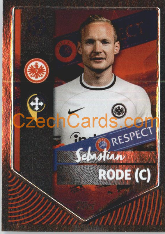 Sebastian Rode (Captain) 2022/23 Topps UCL Sticker foil #178