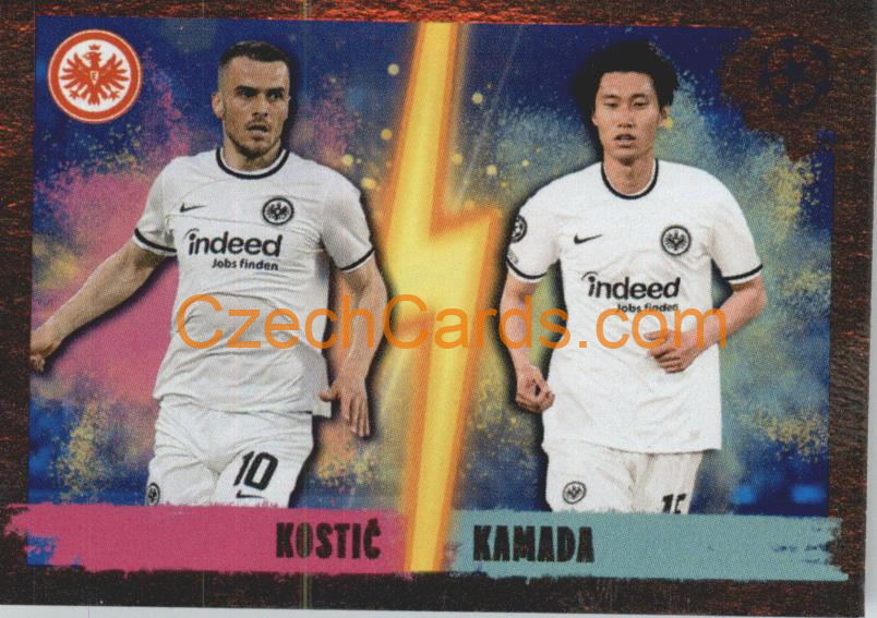 Filip Kostić / Daichi Kamada 2022/23 Topps UCL Sticker foil #188