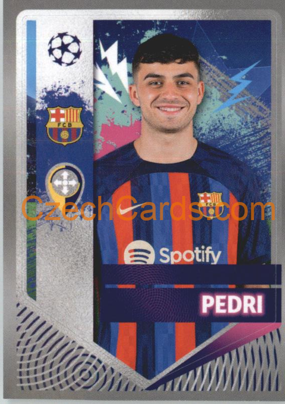Pedri 2022/23 Topps UCL Sticker #199