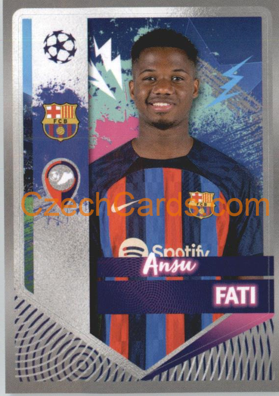 Ansu Fati 2022/23 Topps UCL Sticker #201
