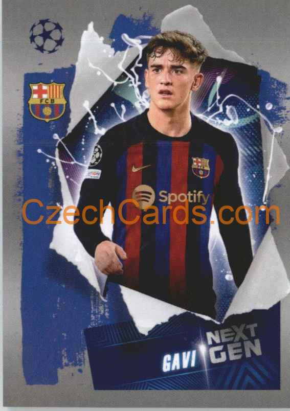 Gavi (Next Gen) 2022/23 Topps UCL Sticker #205