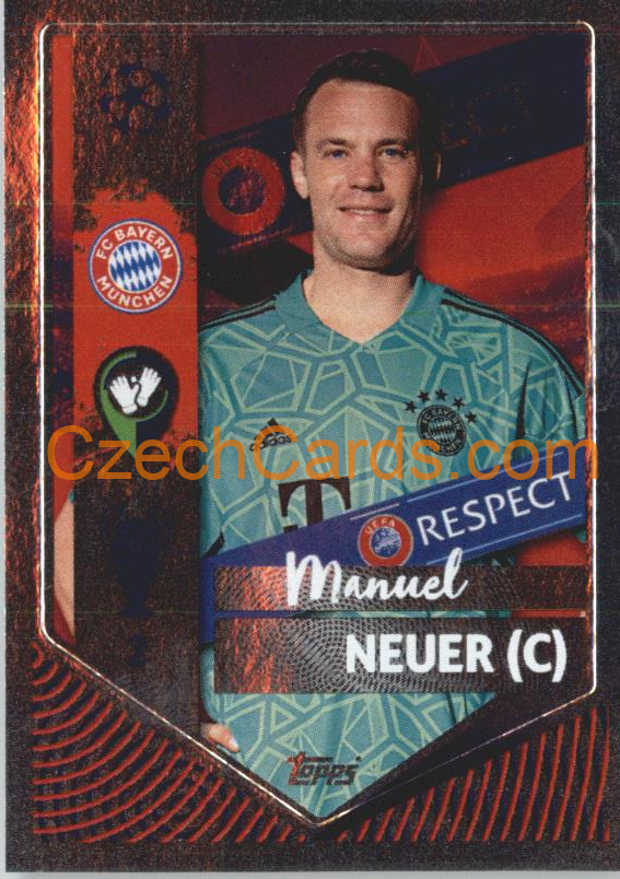 Manuel Neuer (Captain) 2022/23 Topps UCL Sticker foil #207