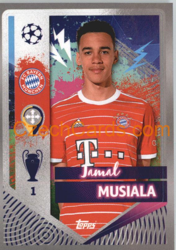 Jamal Musiala 2022/23 Topps UCL Sticker #216