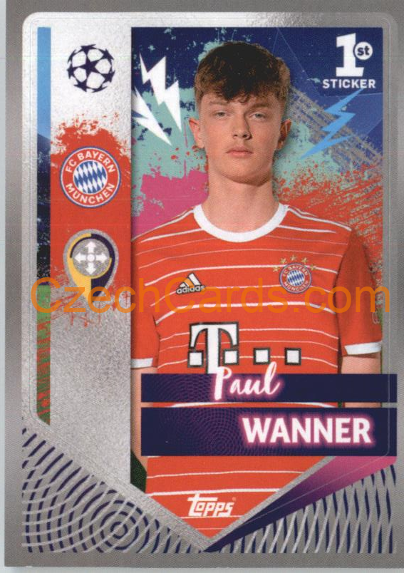 Paul Wanner (1st Sticker) 2022/23 Topps UCL Sticker #217