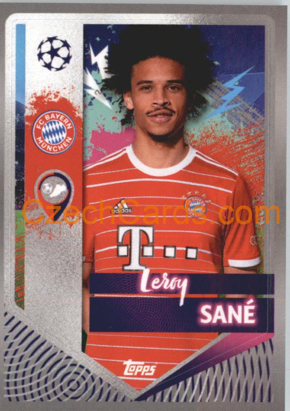 Leroy Sané 2022/23 Topps UCL Sticker #220