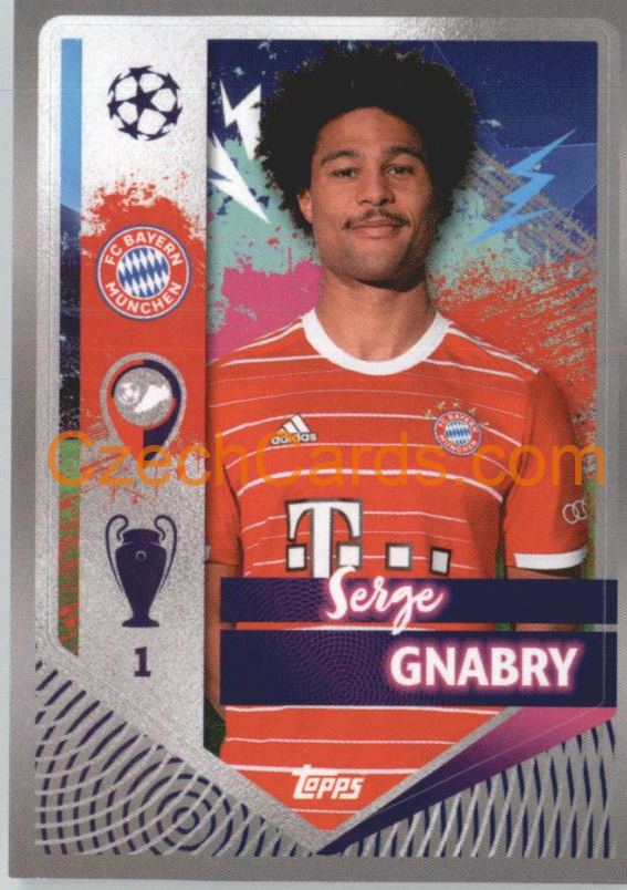 Serge Gnabry 2022/23 Topps UCL Sticker #221