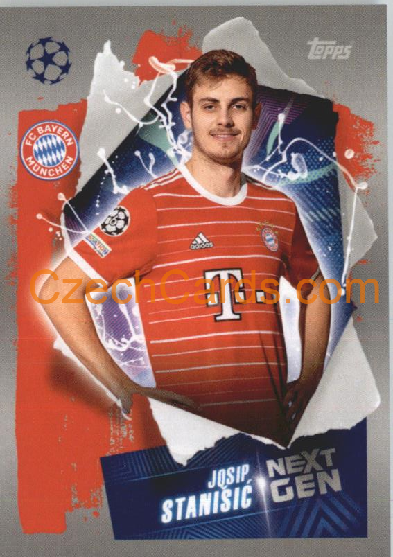 Josip Stanišić (Next Gen) 2022/23 Topps UCL Sticker #223