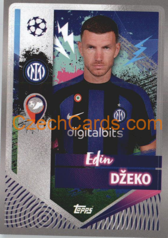 Edin Džeko 2022/23 Topps UCL Sticker #237