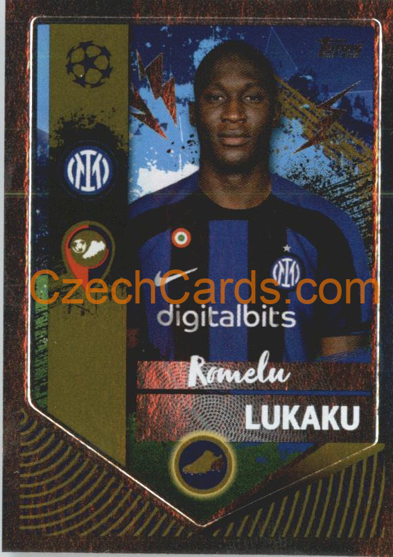 Romelu Lukaku (Golden Goalscorer) 2022/23 Topps UCL Sticker foil #239