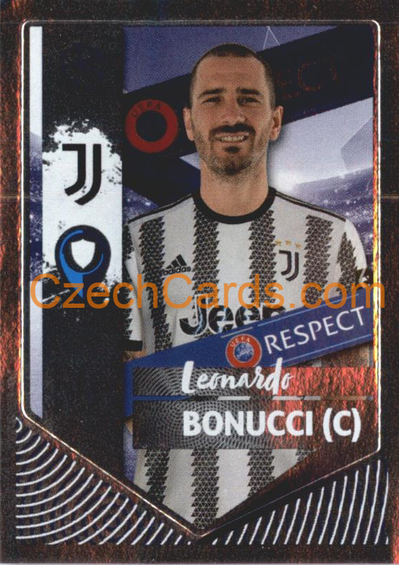 Leonardo Bonucci (Captain) 2022/23 Topps UCL Sticker foil #280