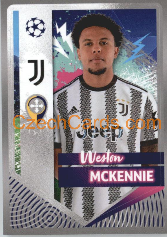 Weston McKennie 2022/23 Topps UCL Sticker #287