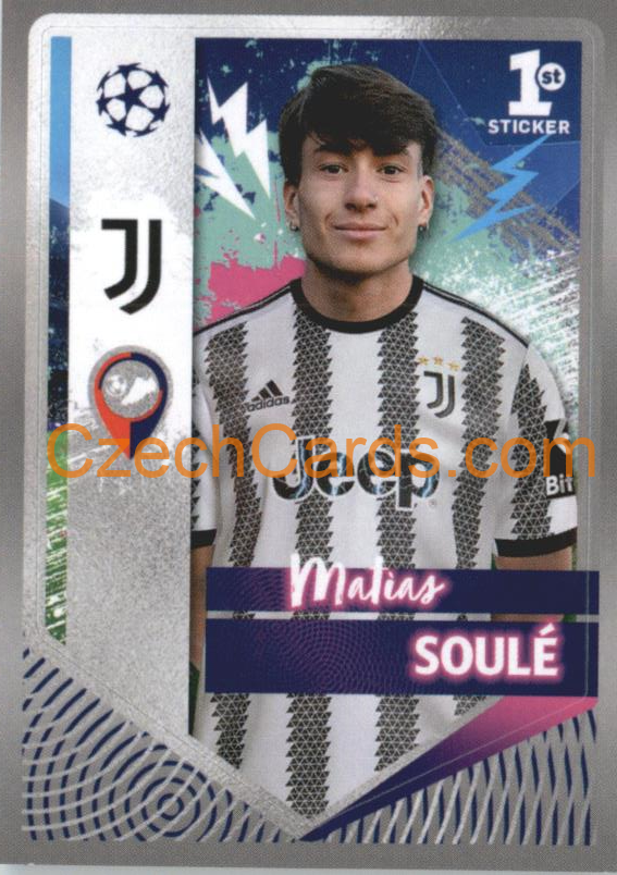Matìas Soulé (1st Sticker) 2022/23 Topps UCL Sticker #293