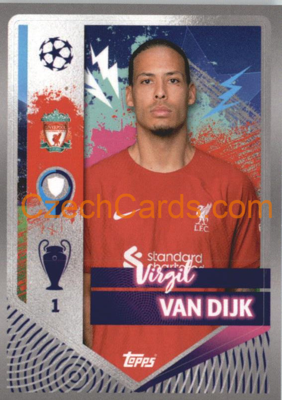 Virgil van Dijk 2022/23 Topps UCL Sticker #299