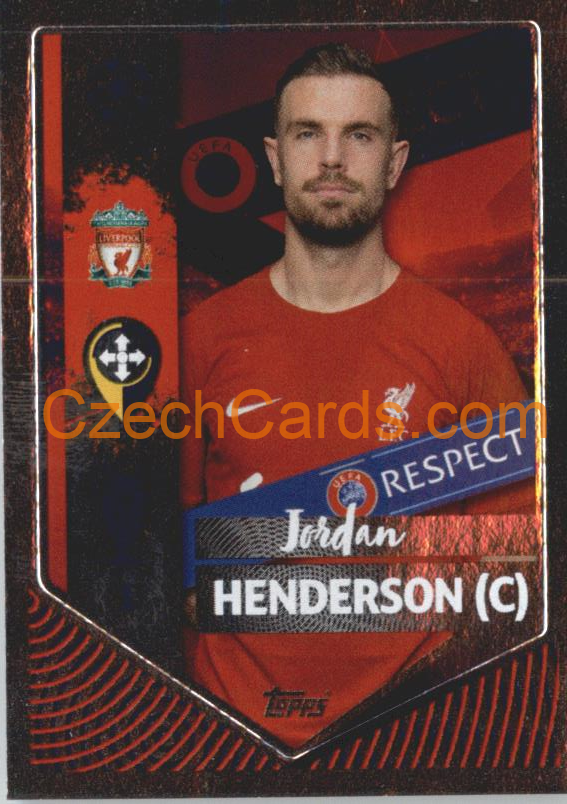 Jordan Henderson (Captain) 2022/23 Topps UCL Sticker foil #305