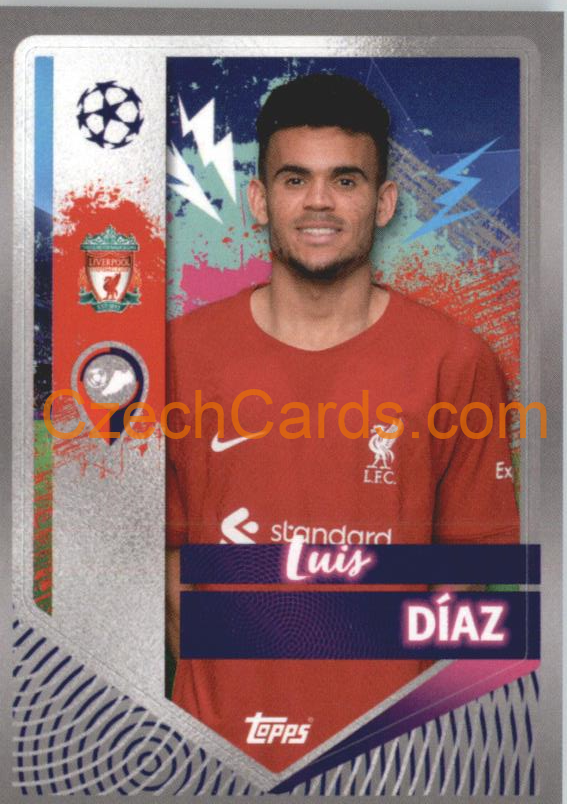 Luis Díaz 2022/23 Topps UCL Sticker #308