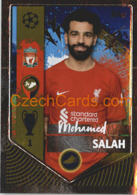 Mohamed Salah (Golden Goalscorer) 2022/23 Topps UCL Sticker foil #311