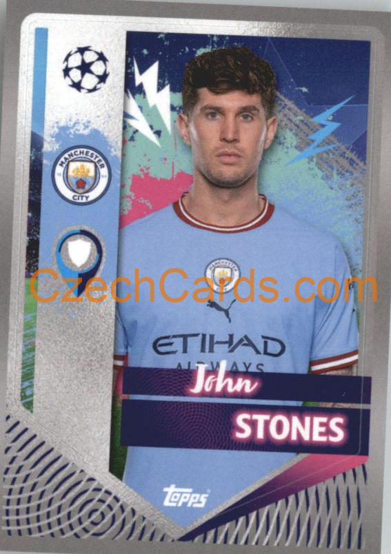 John Stones 2022/23 Topps UCL Sticker #318