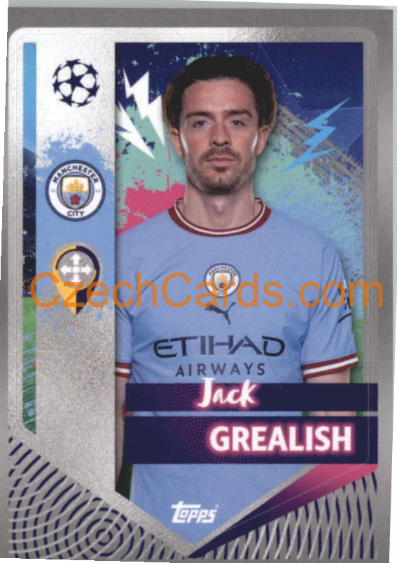 Jack Grealish 2022/23 Topps UCL Sticker #322