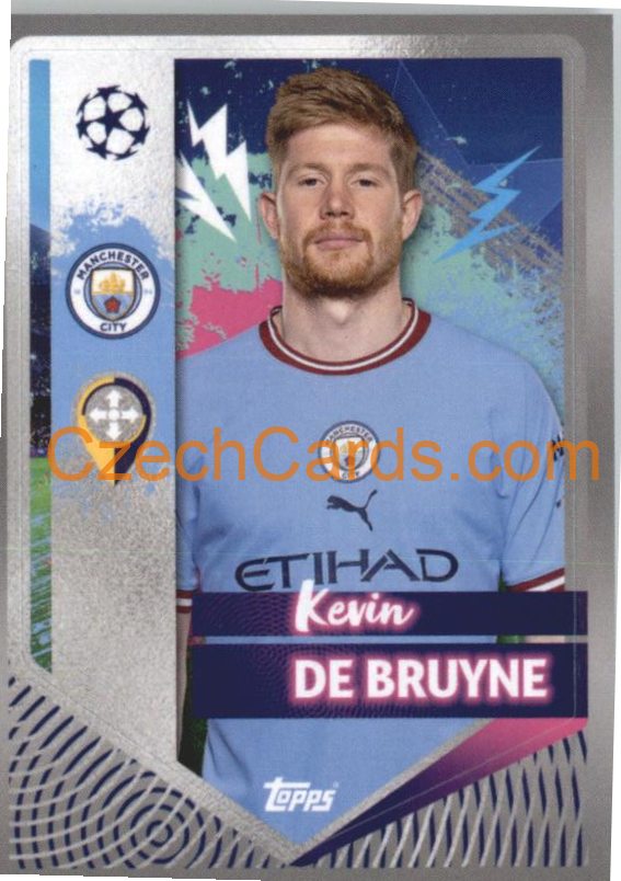 Kevin De Bruyne 2022/23 Topps UCL Sticker #324