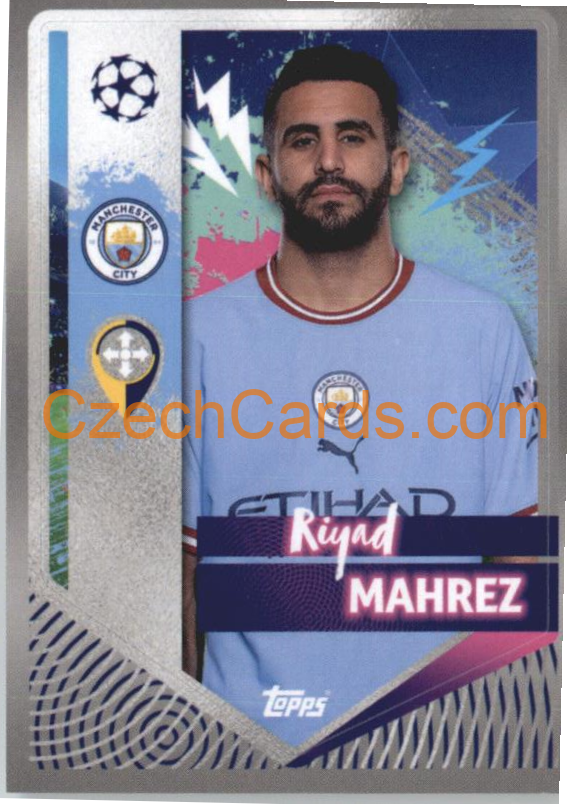 Riyad Mahrez 2022/23 Topps UCL Sticker #325