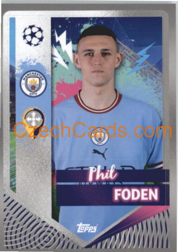 Phil Foden 2022/23 Topps UCL Sticker #326