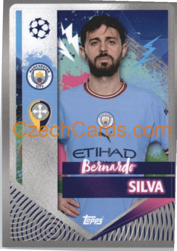 Bernardo Silva 2022/23 Topps UCL Sticker #327