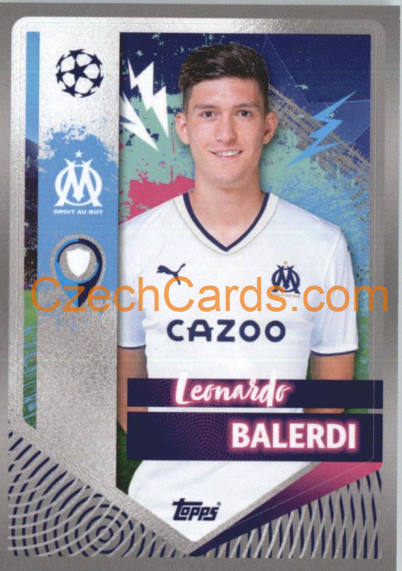 Leonardo Balerdi 2022/23 Topps UCL Sticker #335