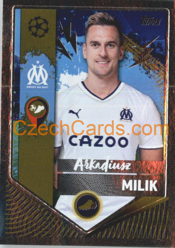 Arkadiusz Milik (Golden Goalscorer) 2022/23 Topps UCL Sticker foil #346