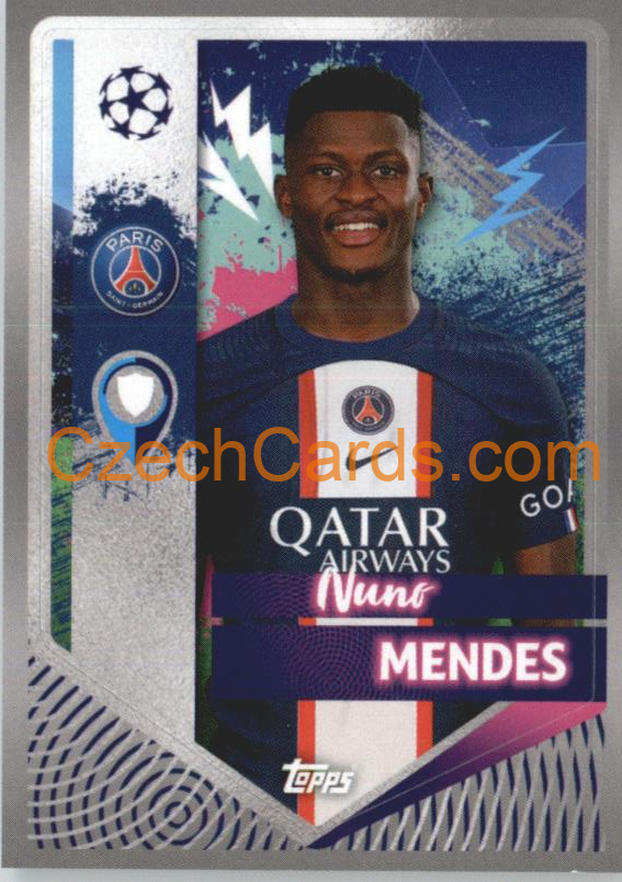 Nuno Mendes 2022/23 Topps UCL Sticker #355