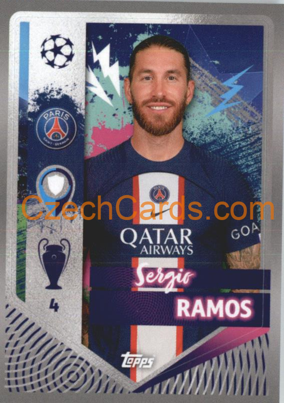 Sergio Ramos 2022/23 Topps UCL Sticker #357