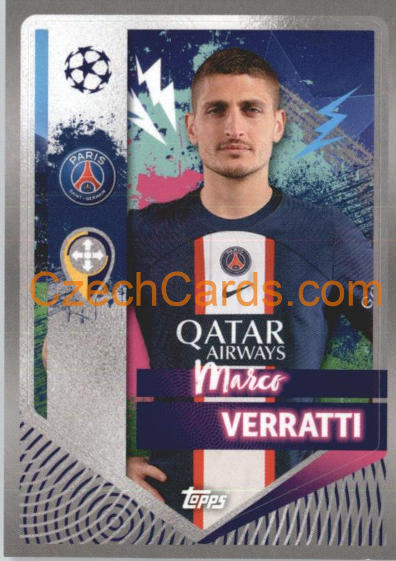 Marco Verratti 2022/23 Topps UCL Sticker #360