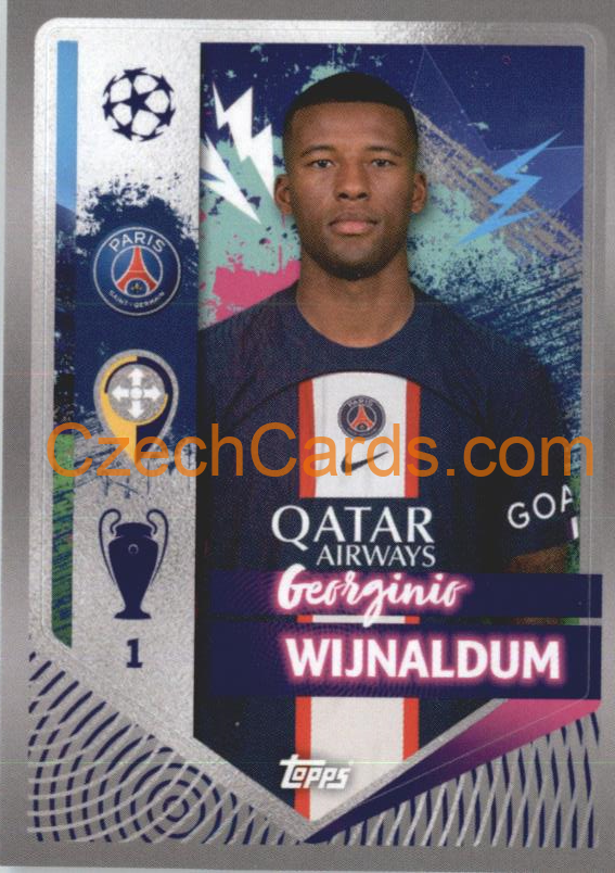 Georginio Wijnaldum 2022/23 Topps UCL Sticker #362
