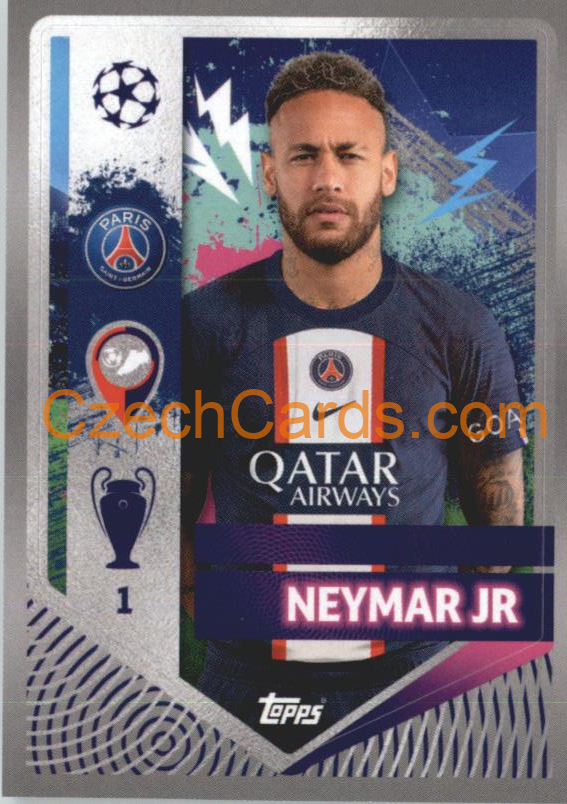Neymar Jr 2022/23 Topps UCL Sticker #364