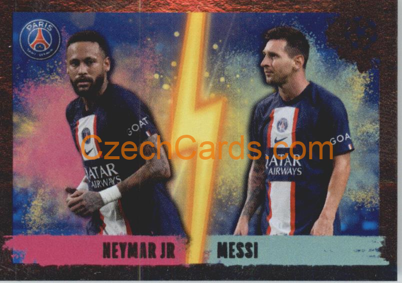 Neymar Jr / Lionel Messi 2022/23 Topps UCL Sticker foil #368