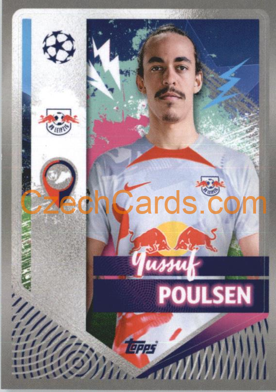 Yussuf Poulsen 2022/23 Topps UCL Sticker #384