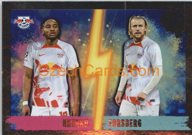 Christopher Nkunku / Emil Forsberg 2022/23 Topps UCL Sticker foil #386