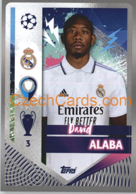 David Alaba 2022/23 Topps UCL Sticker #389