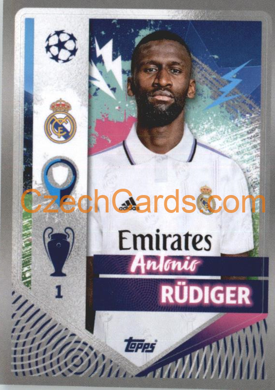 Antonio Rüdiger 2022/23 Topps UCL Sticker #390