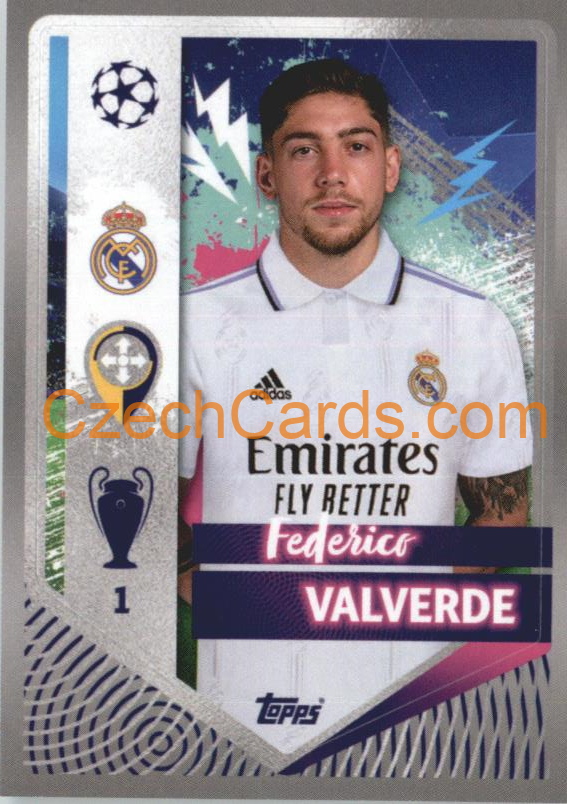 Federico Valverde 2022/23 Topps UCL Sticker #394
