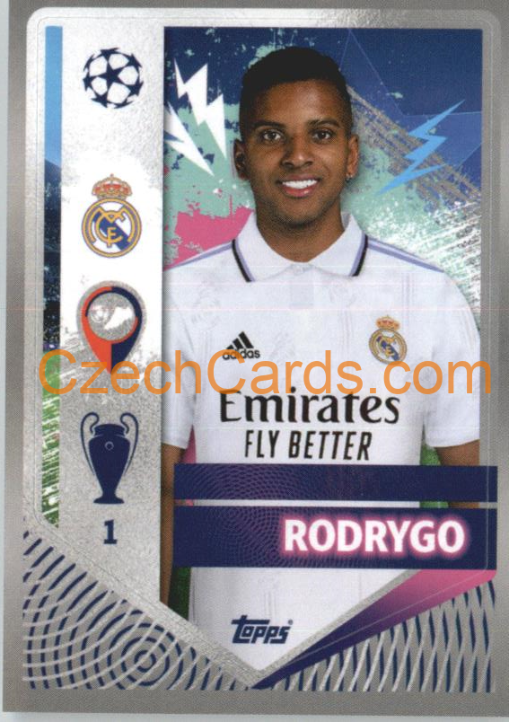 Rodrygo 2022/23 Topps UCL Sticker #400