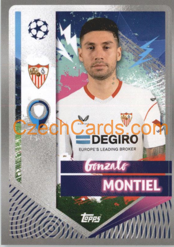 Gonzalo Montiel 2022/23 Topps UCL Sticker #406