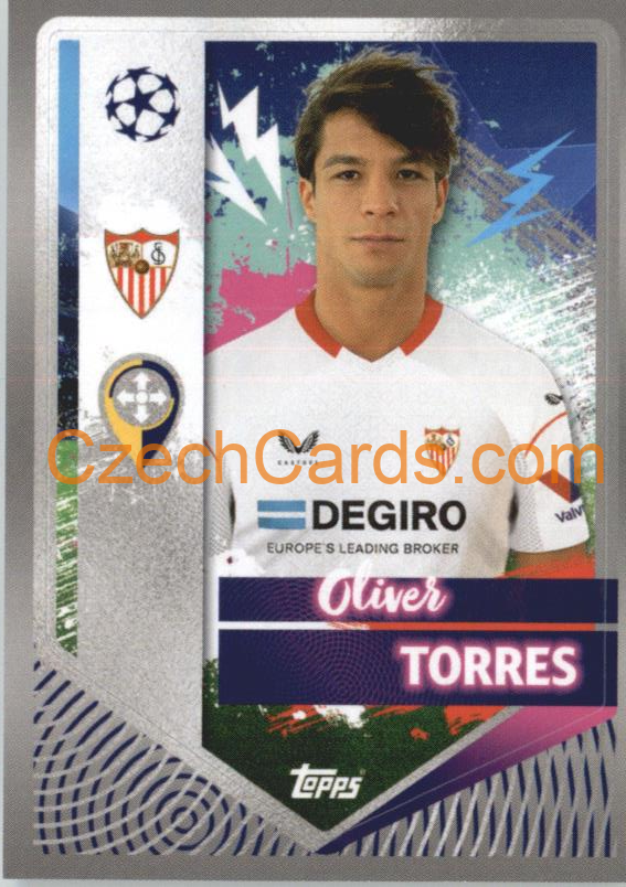 Óliver Torres 2022/23 Topps UCL Sticker #411