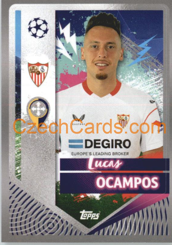 Lucas Ocampos 2022/23 Topps UCL Sticker #415