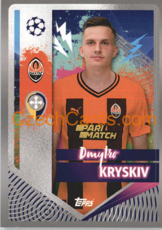 Dmytro Kryskiv 2022/23 Topps UCL Sticker #430